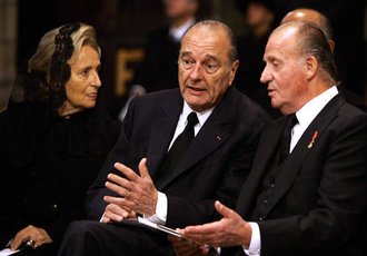 Francoski predsednik Jacques Chirac in španski kralj Juan Carlos